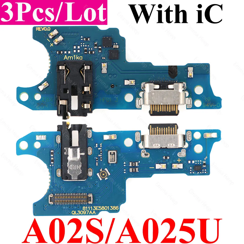 3Pcs USB Charge Board for Samsung Galaxy A01 A03 Core A02 A03 US A04 A10 A11 M11 US A12 A13 M13 Charging Port Board Flex Parts