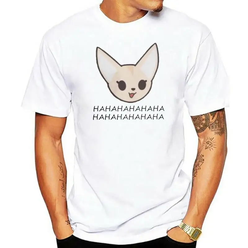 Fenneko Haha Aggressive Retsuko Tee Shirts Crewneck Purified Cotton T Shirt Leisure Men Trendy T-Shirts Short Sleeve Cute Fun