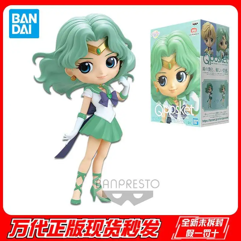 

Новые оригинальные фигурки Bandai Qposket Sailor Moon Super Sailor Neptune B Girl Toys, детские игрушки, в наличии
