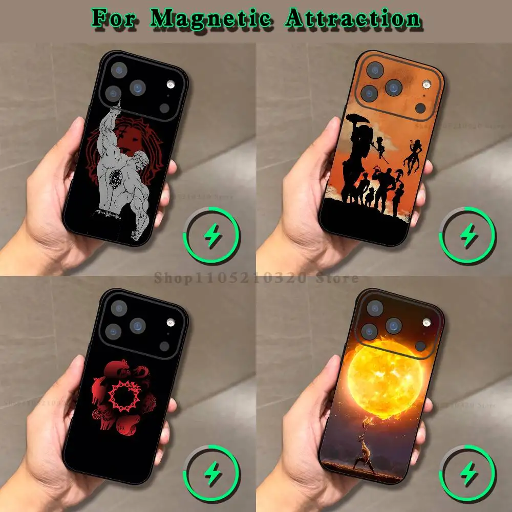 

The S-Seven Deadly S-Sins Phone Case For iPhone 16,15,14,17,13,12,11,Pro,Max,Plus,E,Air,Mini Magnetic Frosted Black