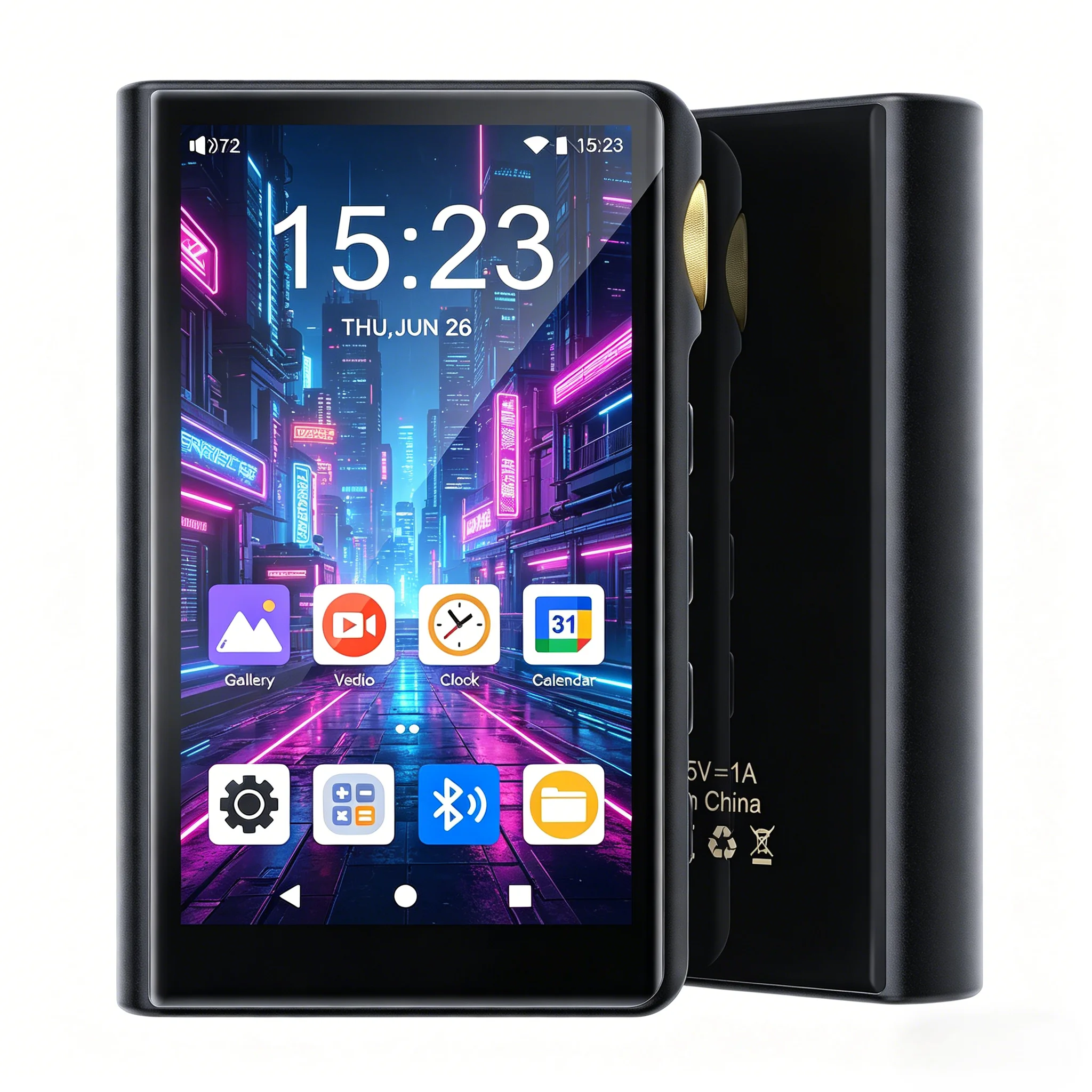 

MP3-плеер ZAQE Android 12 HiFi с Bluetooth и Wi-Fi, портативный музыкальный плеер Hi-Res DSD DAC высокого качества звука, расширяемый до 512 ГБ