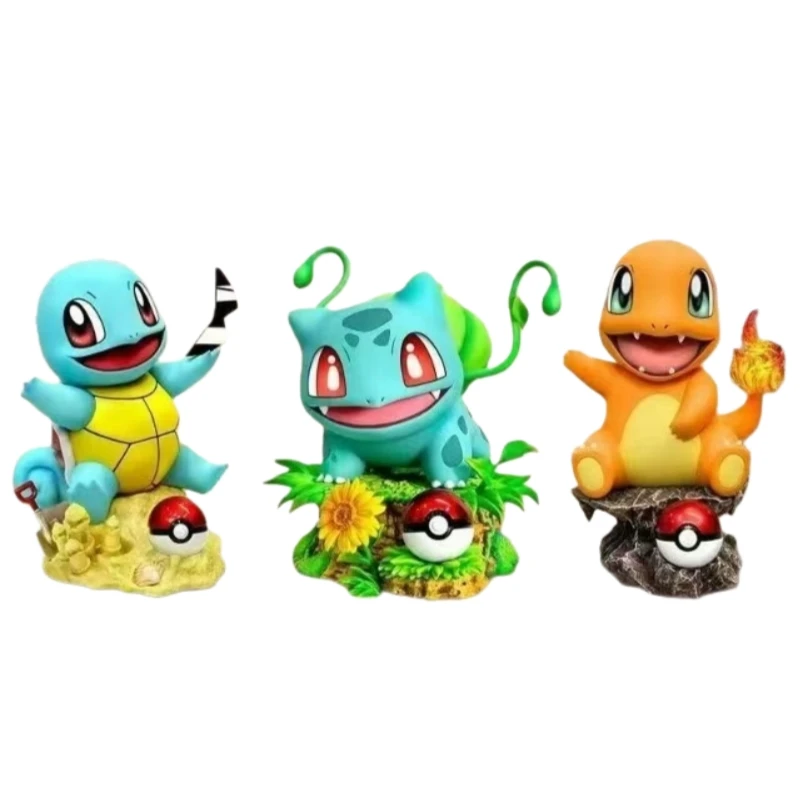 ポケモンモンスターボールモデルアニメキャラクターフシギダネヒトカゲゼニガメ手作りおもちゃ子供の誕生日プレゼント人形装飾品