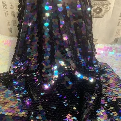 150x50cm Sequin Fabric Big Paillette Sequins Fish Scales Mesh Fabric Live Shooting Background Clothing Decor DIY Sewing Material