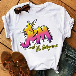 Jem and the Holograms top tees clothing men funny white t shirt manga japanese streetwear tshirt anime aesthetic