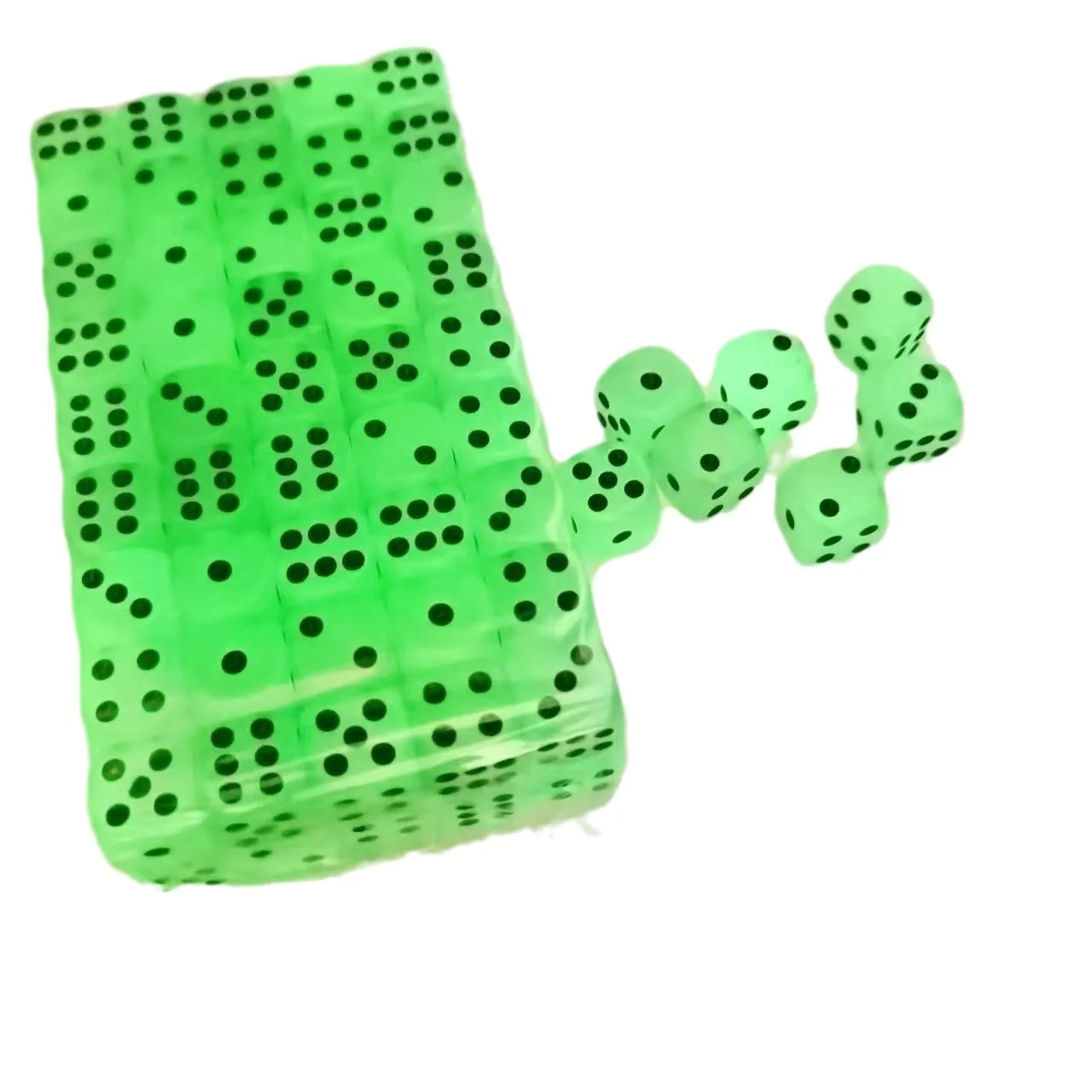 16MM Luminous Dice, Rounded Corner Large Glow Point Dice, Noctilucent Dice for Bar Party Board Game Tabletop Gaming