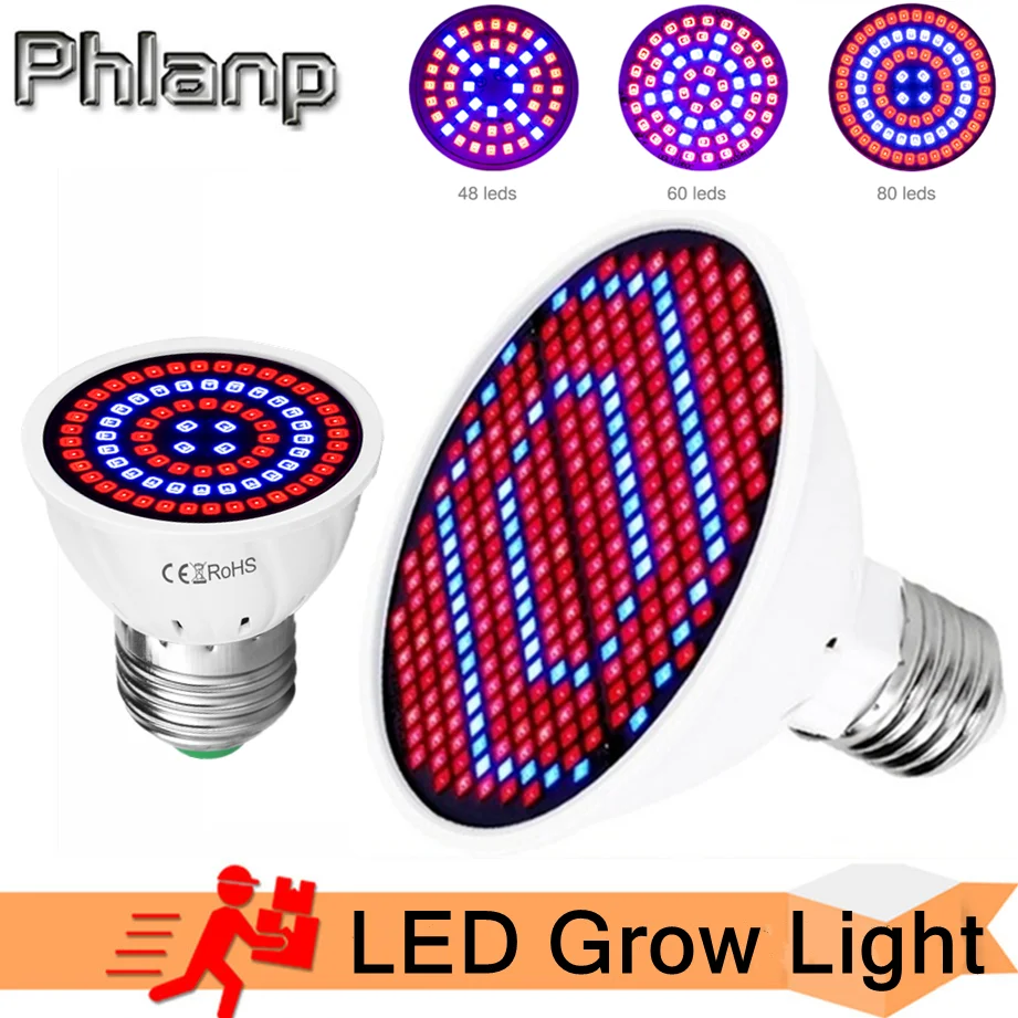 

E27 Full Spectrum LED Grow Light PhytoLamp For Plant AC 220V Indoor LED Phyto Lamp For Flower Seedling For Indoor Seedlings