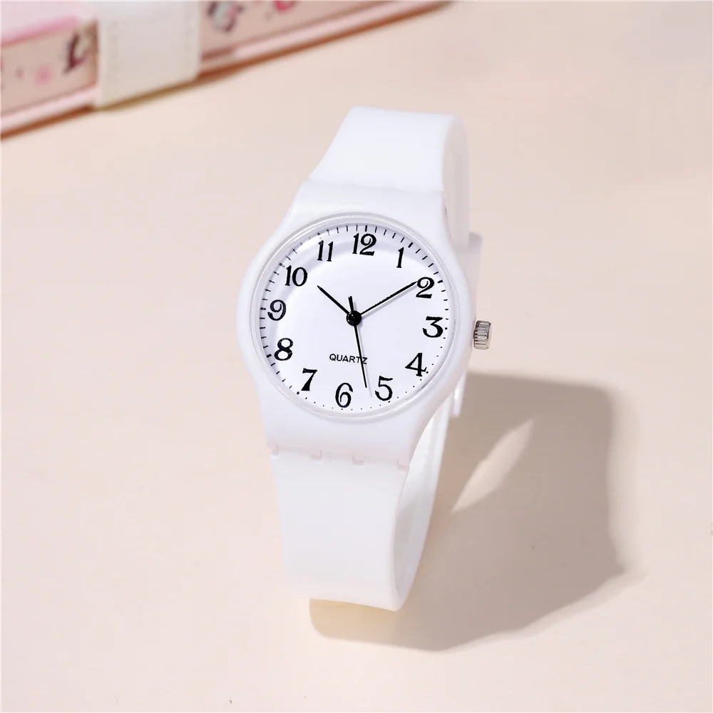 Fashion Candy Color Silicone Strap Quartz Student Watch
