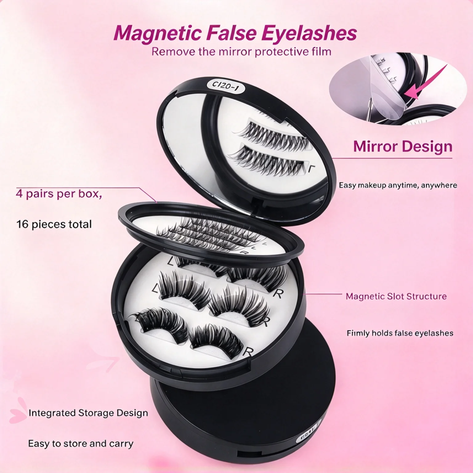 New Magnetic False Eyelashes 4 Pairs, Ultra Large Capacity Stalk Half Eye Fox Style False Eyelashes, Whole Strip Available Now