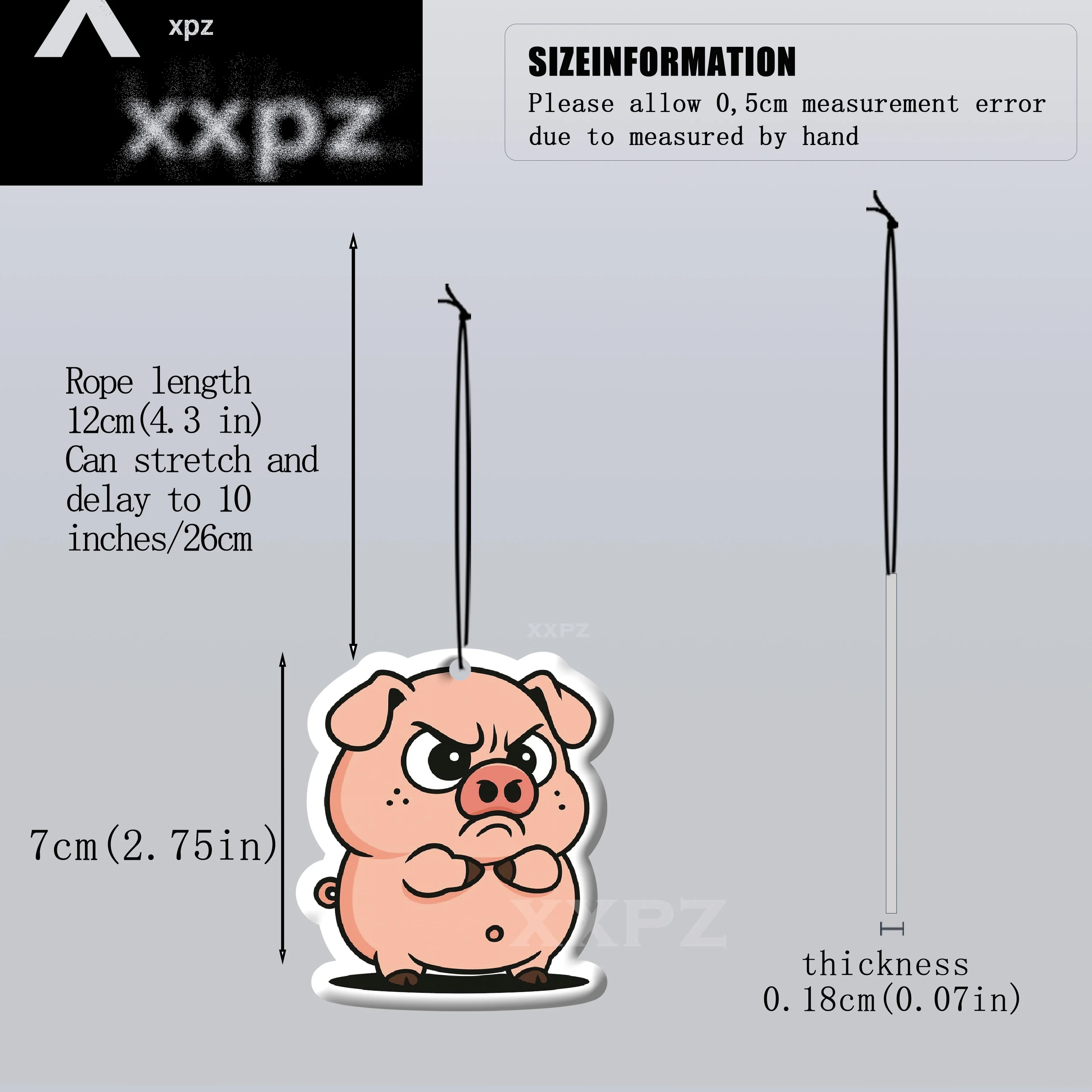 1/3pcs Angry Pig Car Air Freshener Auto Parts Car Hanging Cute Angry Pig Design Sweet Aroma Gift for Friends New Car