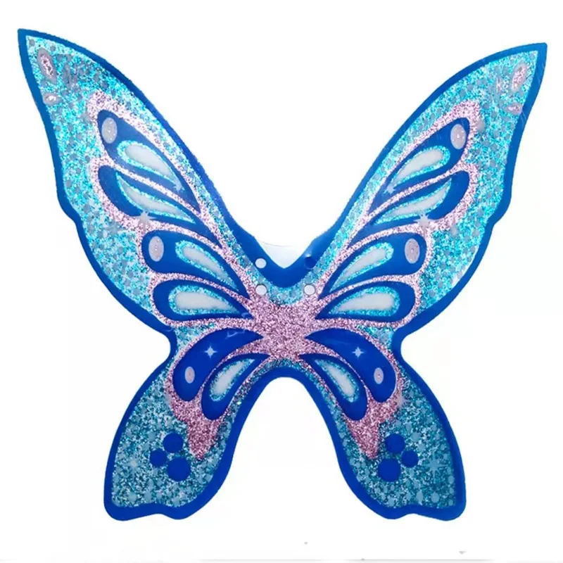 5Pcs Angel Glitter Wings Butterfly Angel Jewelry Doll Accessories PVC Butterfly Wings Mermaid Fairy Dress Up Accessories