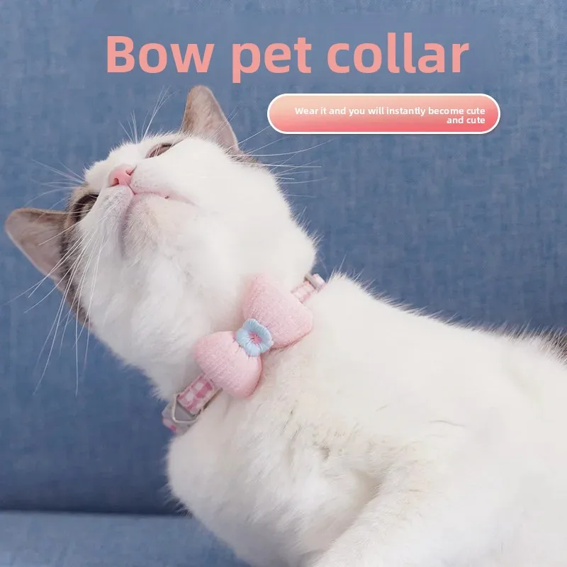 

Cat Collar Anti - Locking Safety Neck Cover with Bow - Tie, A Cat Neck Accessory