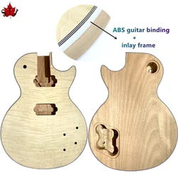 Unfinished best quality LP style Electric guitar body Mahogany Wood ,One Piece wood Made, DIY Electric Guitars Parts Accessories