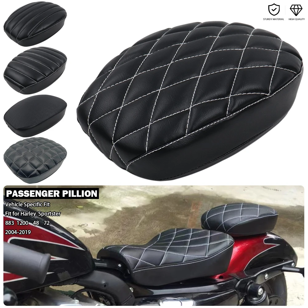 Motorcycle Seat Cushion Rear Passenger Pillion Saddle For Harley Sportster 883 1200 Forty-Eight Seventy-Two XL883 XL1200 72 X48