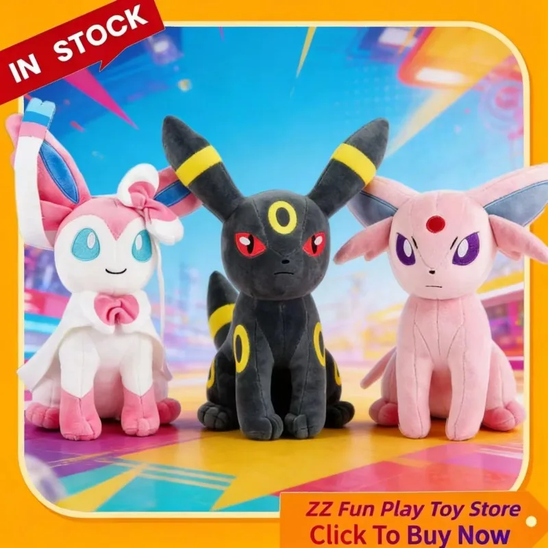 

Pokemon Cartoon Soft Plush Dolls Kawaii Anime Sitting Position Stuffed Toys Pikachu Gengar Espeon Glaceon Umbreon Lovely Gifts