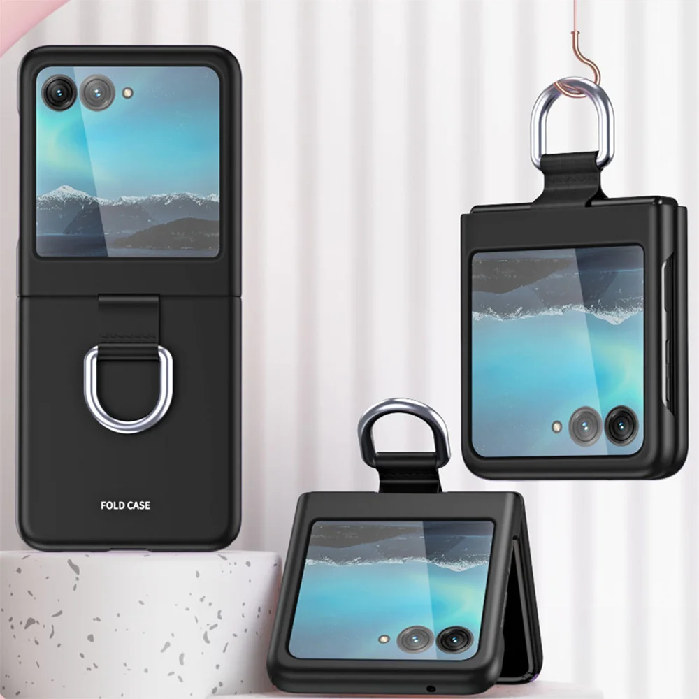 Case For Motorola Razr 40 Ultra Motorola Razr+ with Ring  Anti-Drop Phone PC Cover