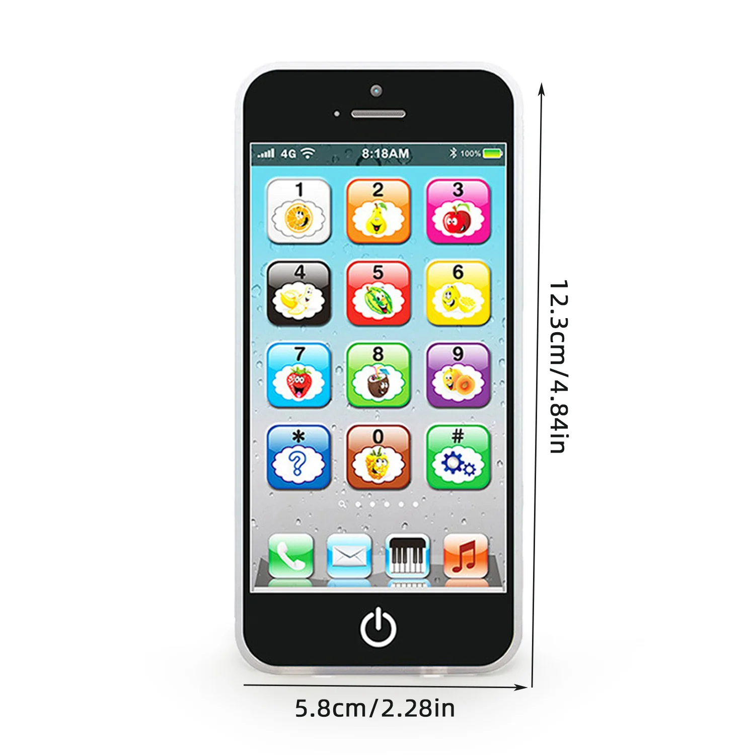 Giocattoli per telefoni cellulari per bambini, telefono di simulazione touch screen puzzle per l'educazione precoce, ricarica della macchina per l'apprendimento dell'inglese