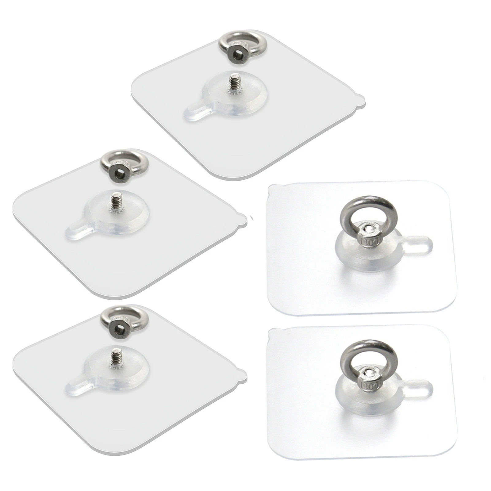 1/5/10PCS Stainless Steel Ceiling Hook Strong Self-adhesive Circular Screw Hook Flowerpot Hanging Ring Storage Decoration Hook view 6
