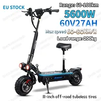 Arwibon Electric Scooter Q06Pro Adult 5600W Motor 60V/27AH Battery 80km/h 11''Off-Road Tire Dual Oil Braking With Seat EScooter