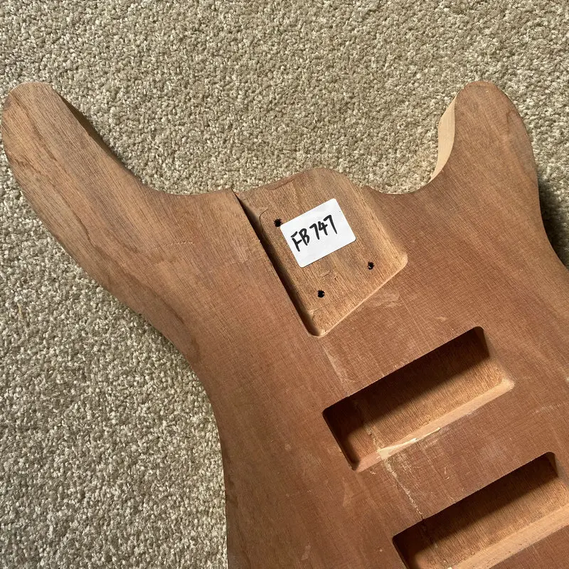 FB747 Natural Solid Mahogany Wood for Electric Bass Body DIY No Paints Unfinished Bass DIY Replace