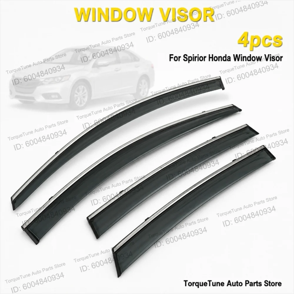 Premium In Channel Easy Installation Durable Window Visor Wind Deflector For 2015-17Spirior Honda Direct Fit Rain Sun Reflectors