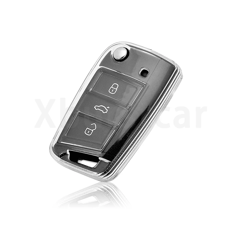 Auto Shell Fob Car Key Case Full Cover For SEAT Ateca Leon FR 2 Ibiza For Skoda Octavia For VW Volkswagen Golf 7 MK7 Tiguan MK2 view 5