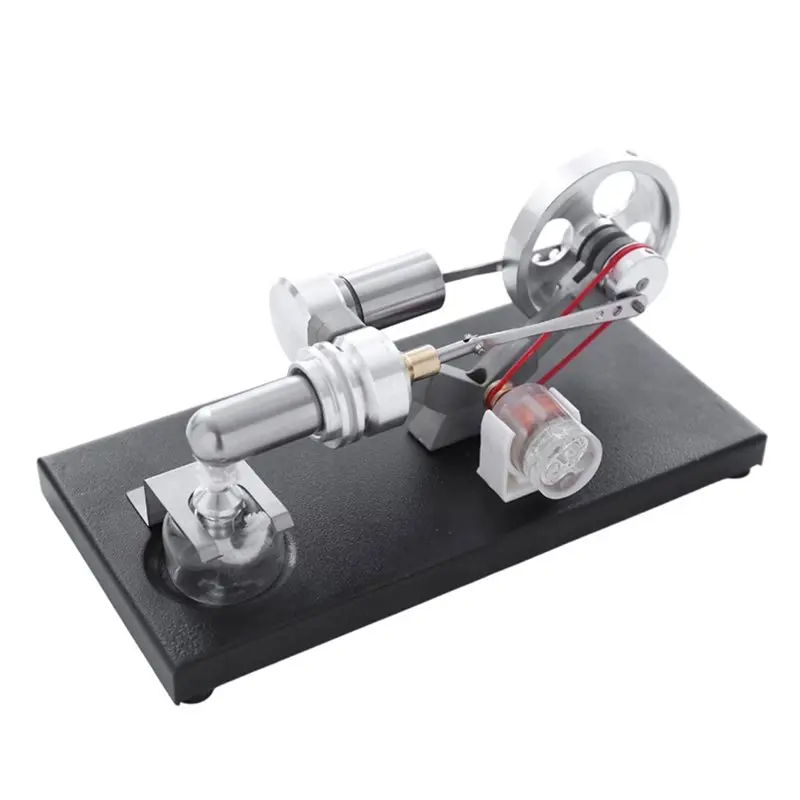 

B84B-Обучающая физическая наука для детей-Набор моделей двигателя Стирлинга со светодиодной подсветкой-Сделай сам сборка индивидуальных деталей