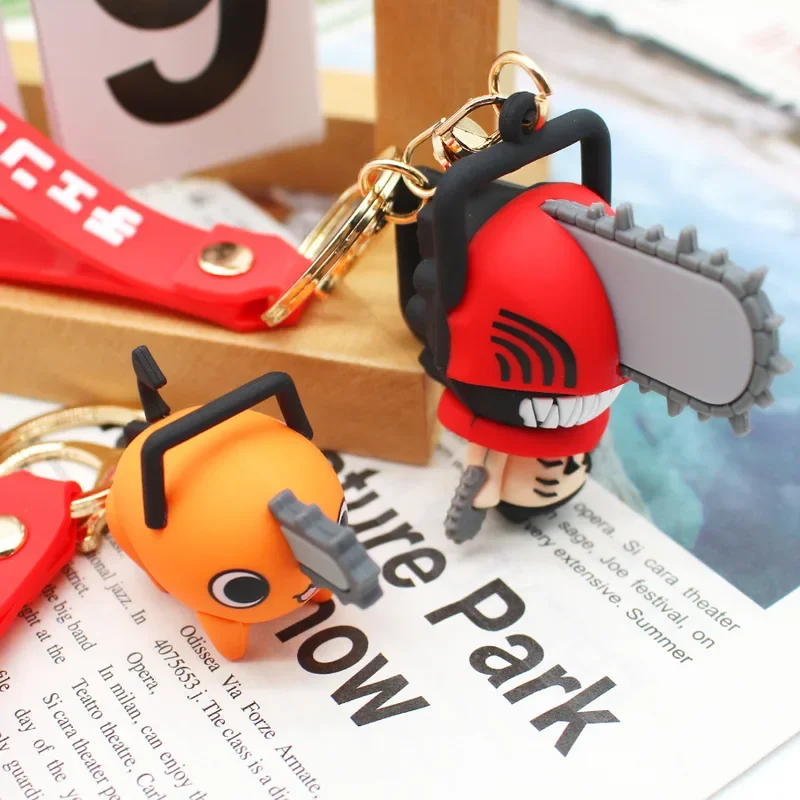 SN55Anime Chainsaw Man Keychain Pochita Denji PVC Cartoon Doll Pendant Keyring Cosplay Prop$5Q@1