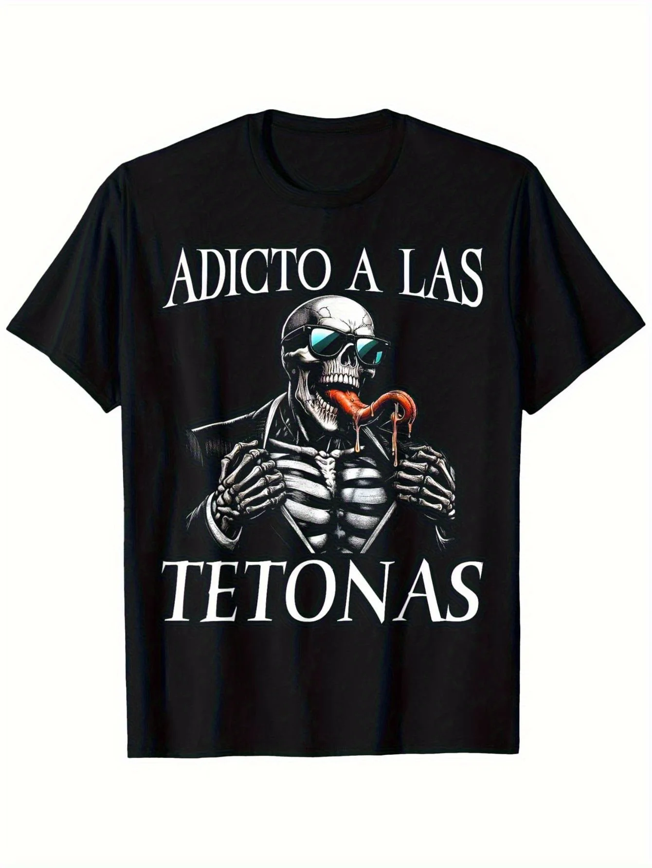 Cool Skull Sayings T-Shirt with Humorous Sarcasm, Perfect for Casual Summer Outings, Soft Crew Neck Tee