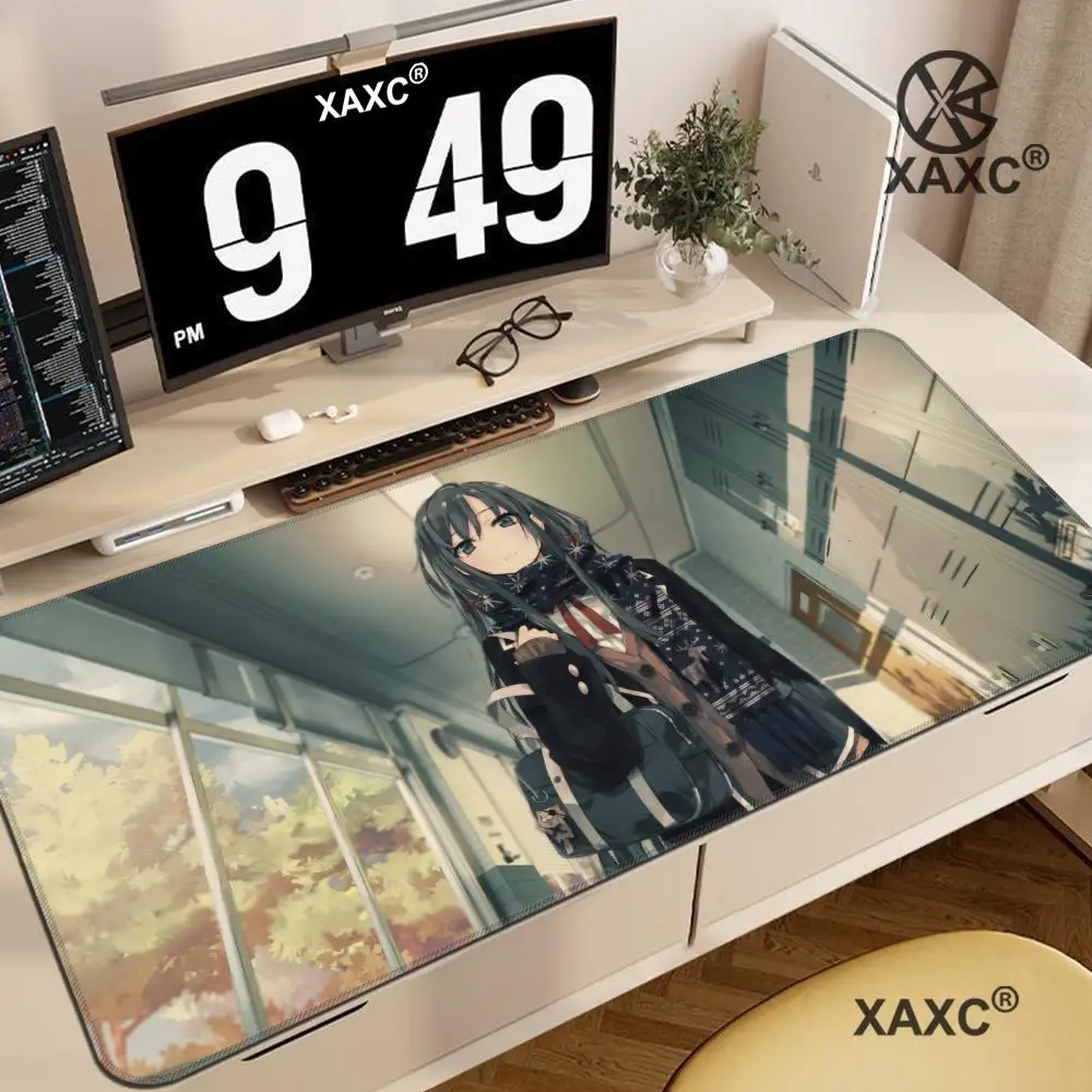Yukinoshita Yukino Anime XAXC Mouse Pad large keyboard mouse desk pad non-slip rubber gaming mouse pad laptop mouse carpet