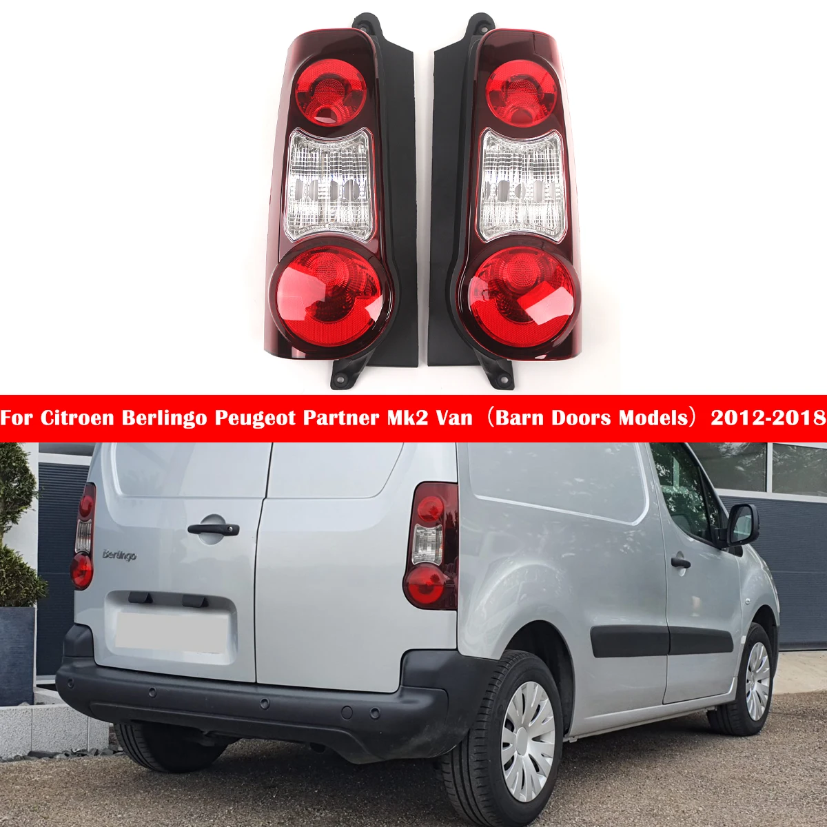 For Peugeot Partner Mk2 Van 2012-2018 Replacement Taillight Car Accessories Rear Tail Light Side Lamp For Citroen Berlingo Mk2