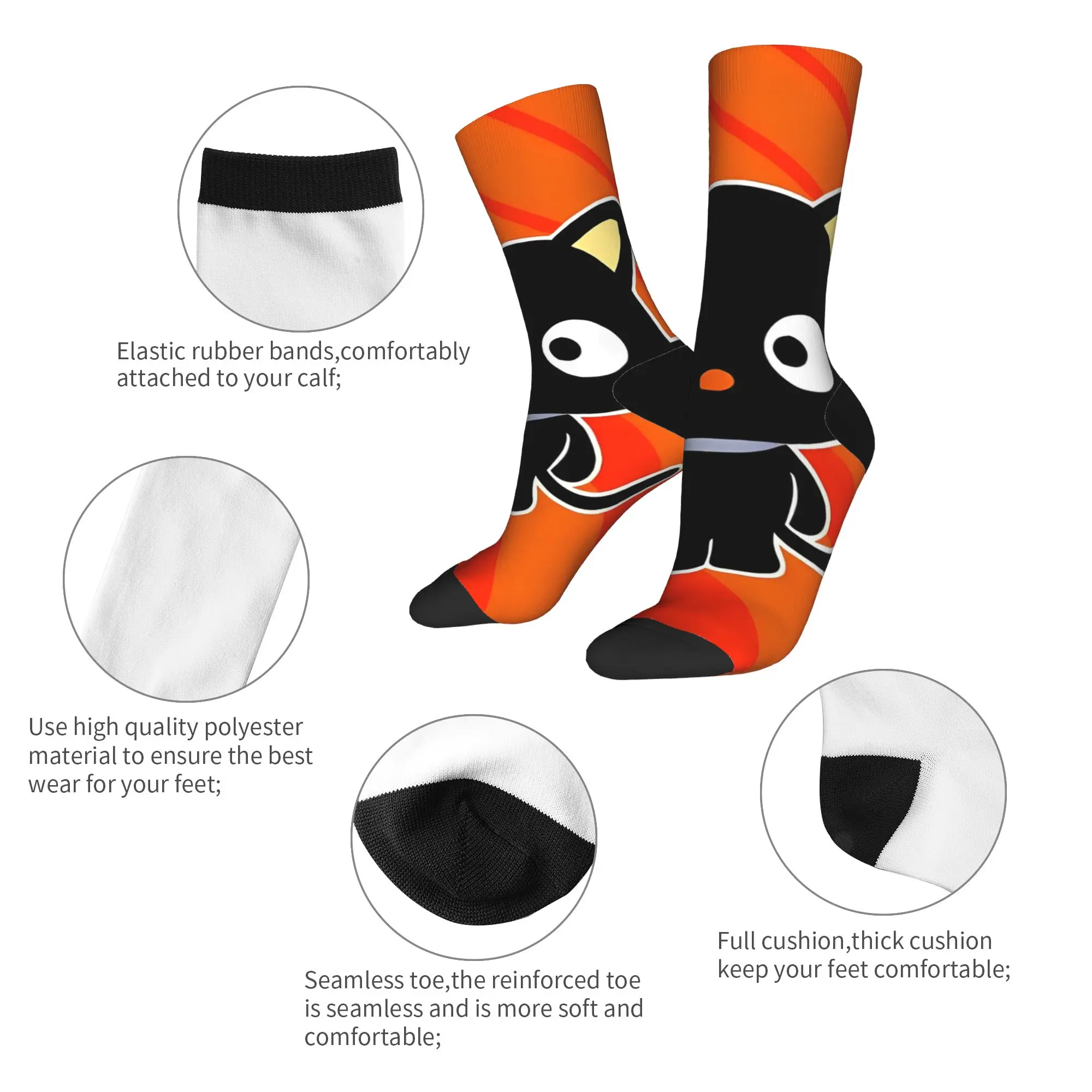 Chocochat Cartoon Calze Design Calzini casual Calzini antibatterici autunnali Calzini traspiranti per sport all'aria aperta da uomo
