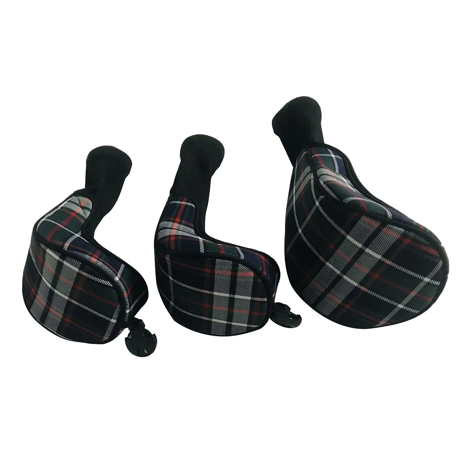 Velvet Golf Head Cover Soft Protective Headcover for Woods Driver Clubs with Numbered Identifier Tags