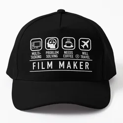 Film Maker Shirt - Inspirational Filmmaker Symbols Baseball Cap Thermal Visor Snap Back Hat Woman Hat Men'S