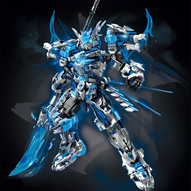 2025 nouveau Qinglong mech congelé montagne et mer Jing Guan Yu robot assemblage puzzle jouet attribut de glace