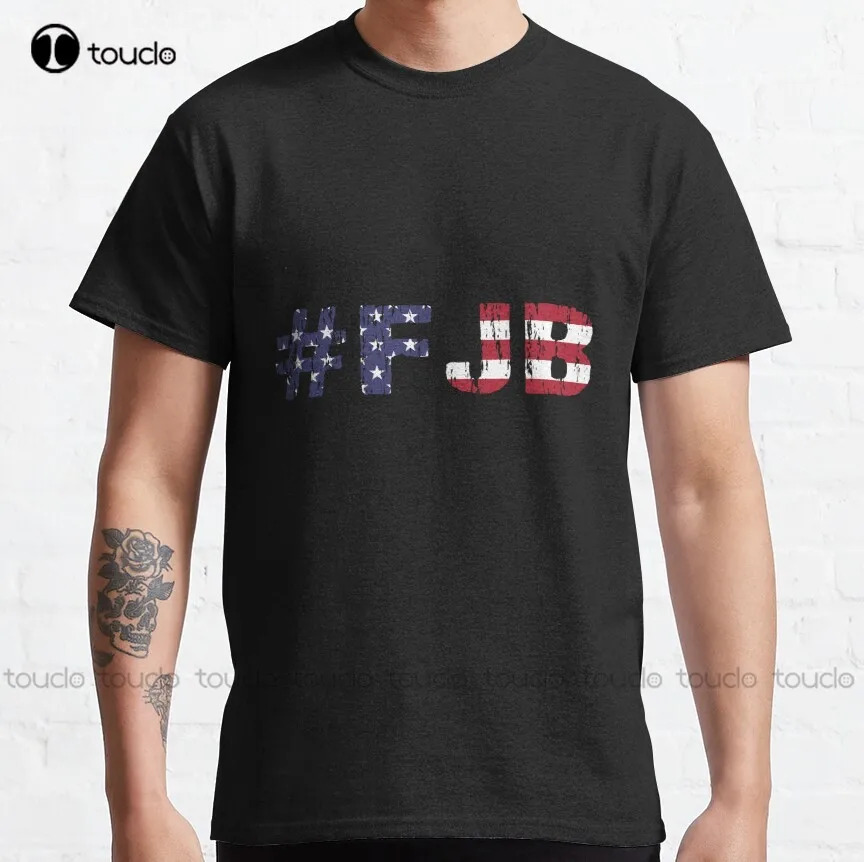 Fjb - Pro America - Us Distressed Flag - F Biden - Funny Anti Biden - Fjb Pro America  Classic T-Shirt Mens T Shirts Casual