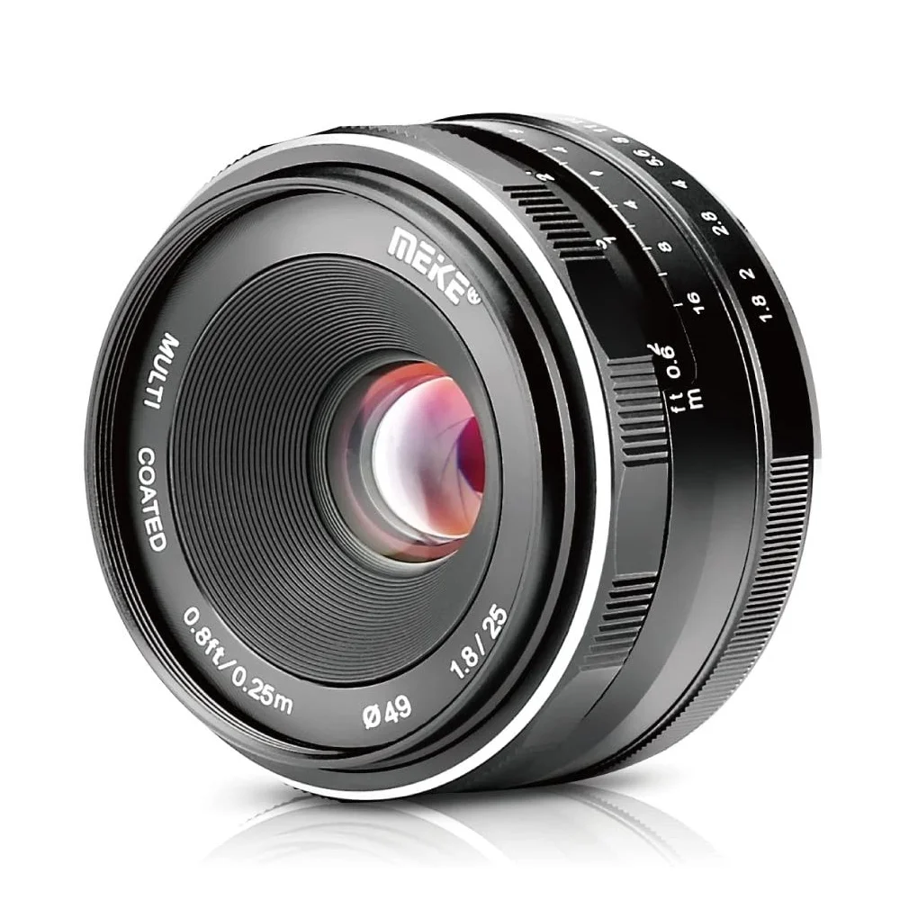 

Meike 25mm f1.8 Metal APS-C Manual Focus Lens for Olypums Panasonic M4/3 Mount OM-1 E-M5 III E-M1X E-M10 III E-PL9 E-PL8 E-PL7