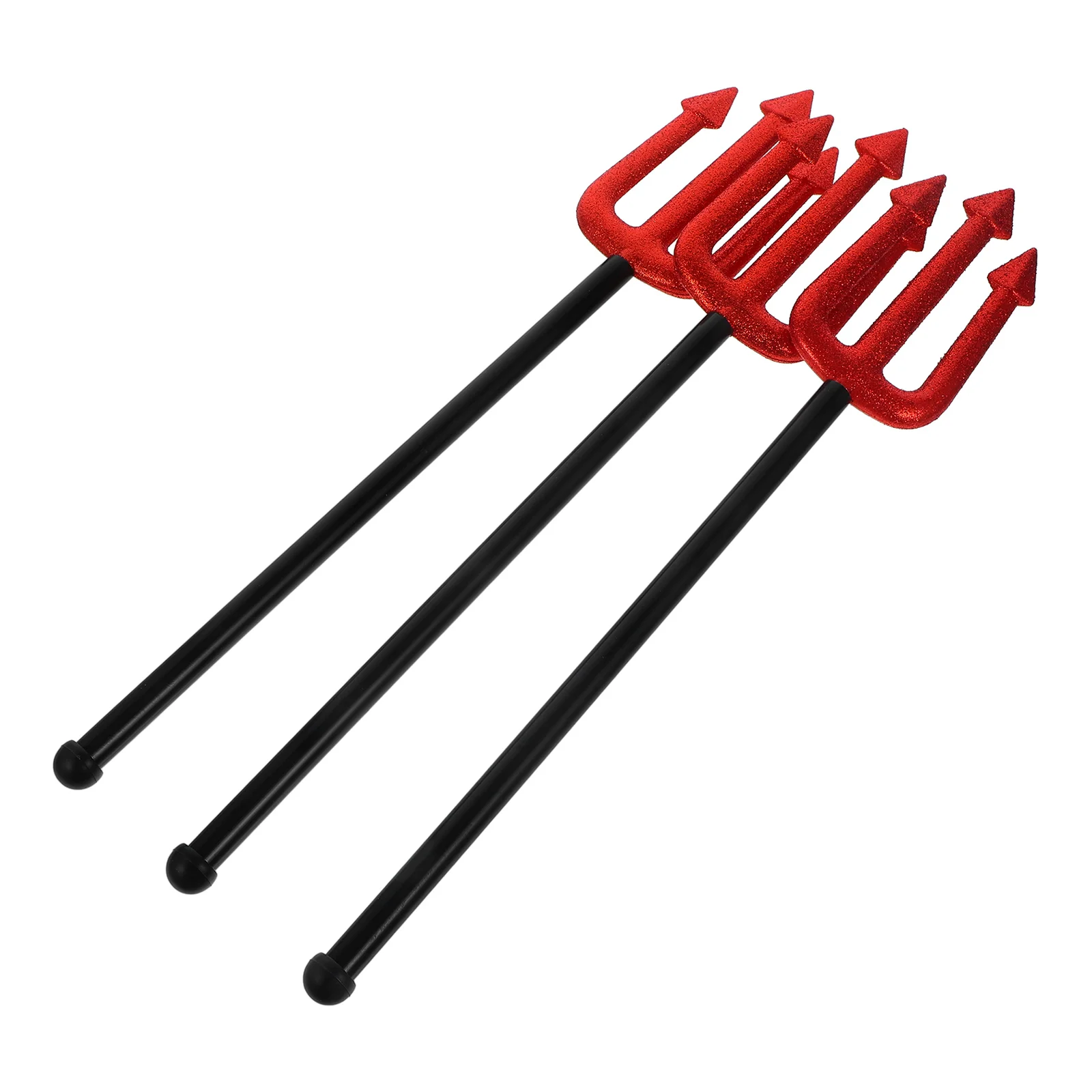 

3pcs Props with Golden Powder for Halloween Costume Accessories Demon Fork Decor Lightweight Portable