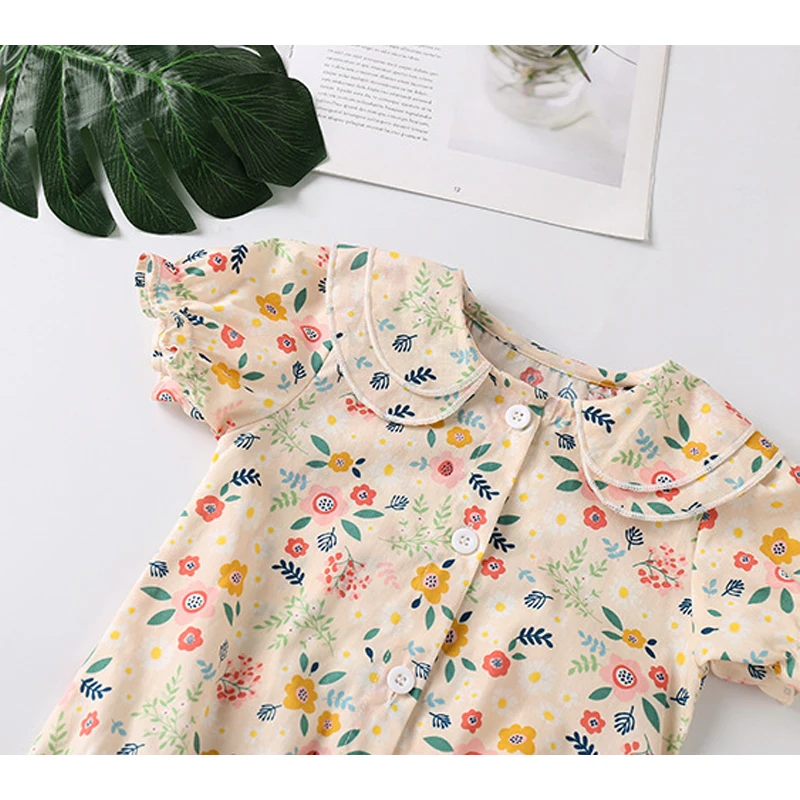 Summer New Long sleeved cute Baby clothes Cute New Girls\' Baby Bodysuits thin girls baby printed Children\'s Princess clothing