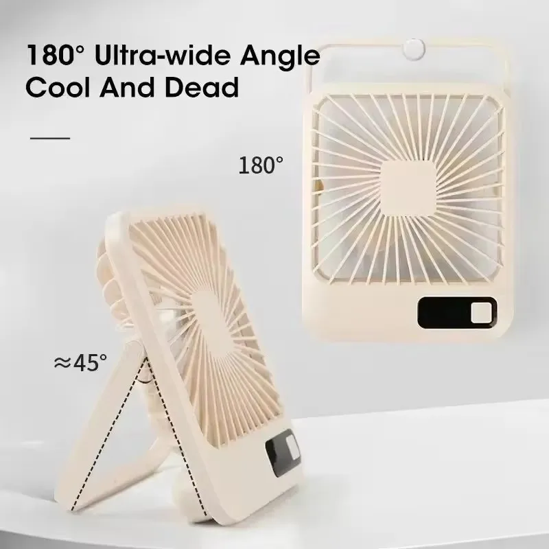 Xiaomi 2000mAh Small Desktop Fan Super Silent USB Charging Strong Air Flow Cooling Fan with 5-speed Strong Air Flow Office Fan