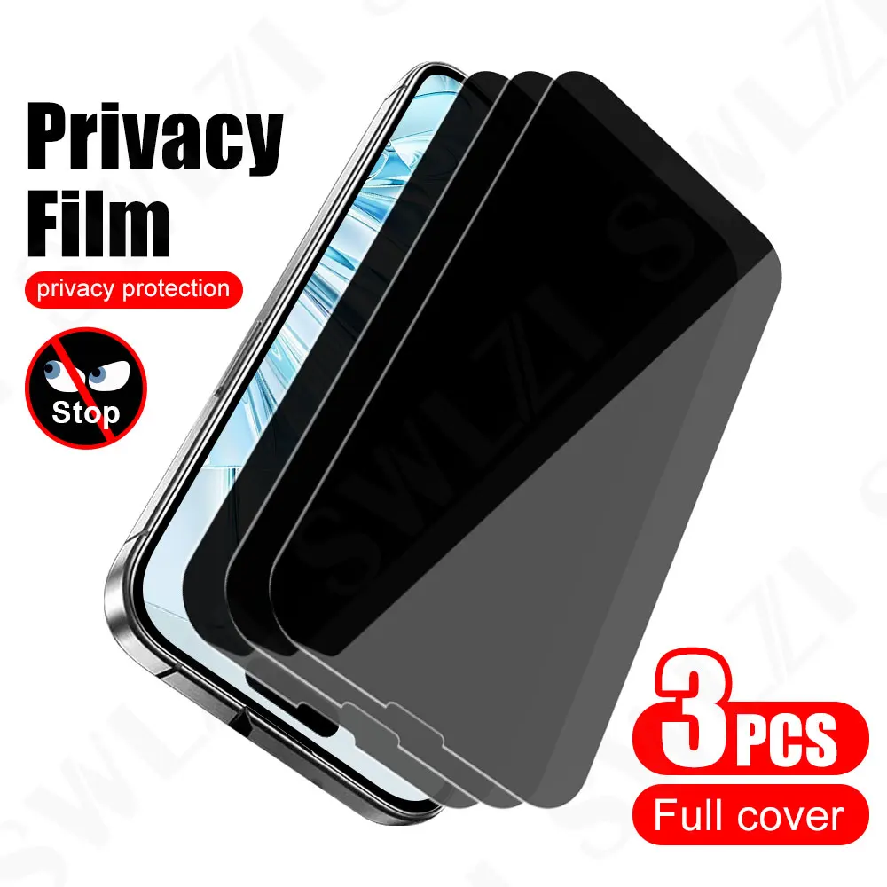 

3Pcs Privacy Glass Smartphone For iPhone 17 Pro Max 16E Tempered Glass 15 14 Protective Film 13 12 Phone Screen Protector 11 XR