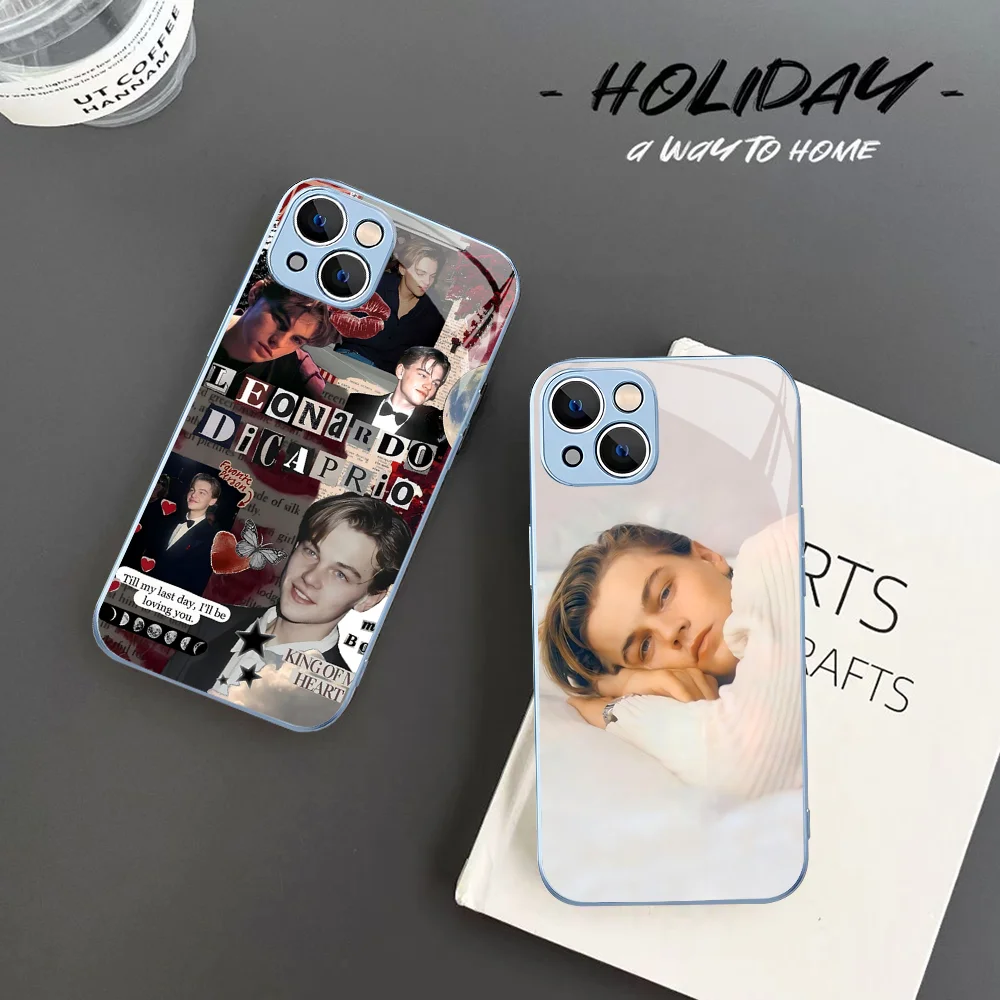 L-Leonardo D-Dicaprio Y-Young Phone Case Tempered Glass For iphone 14 13 12 11 Pro Mini XS MAX 14Plus X XS XR Fundas