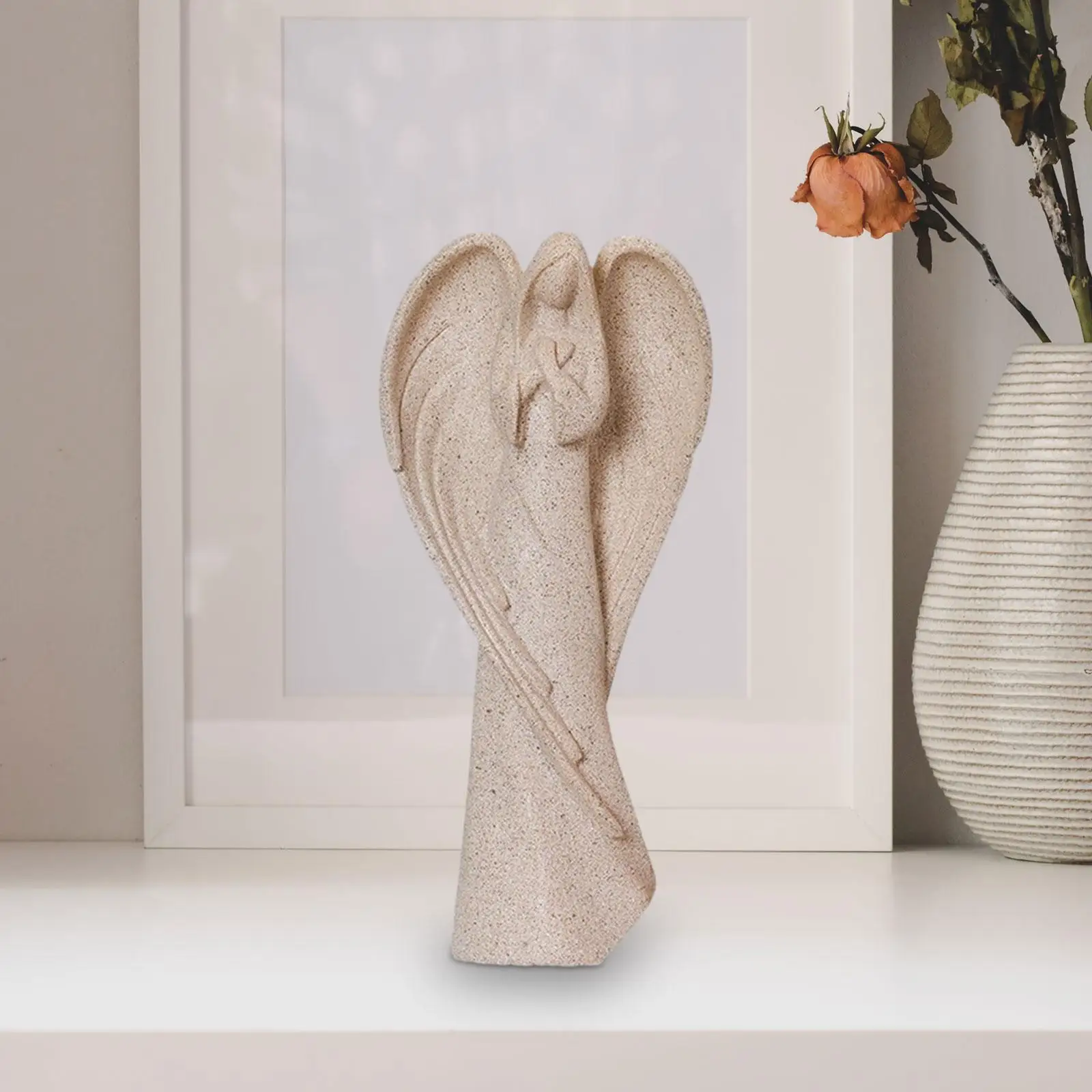 Angel Figurine Memorial Statue Desktop Commemorating Present Angel Figure