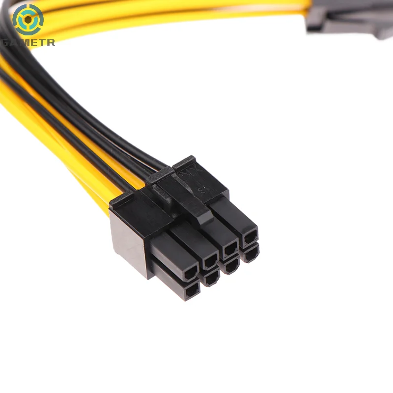 Adattatore alimentato adattatore da 6pin a 8pin, convertitore pci-e 6pin maschio a 8pin femmina per scheda Video GPU a 8pin