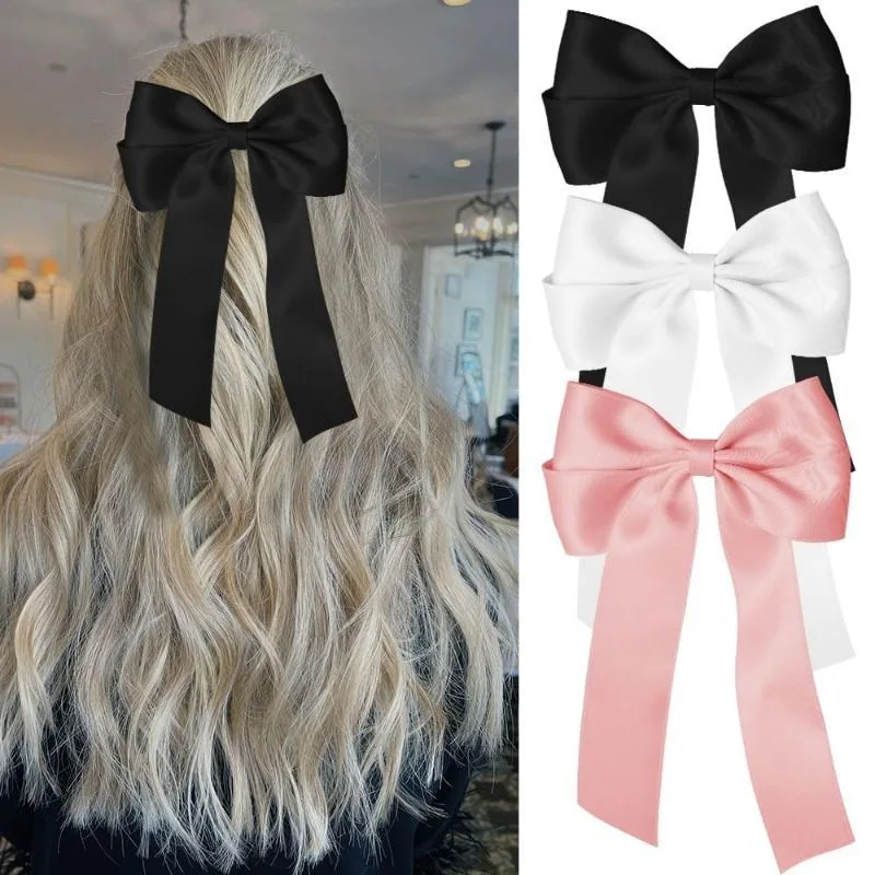 

2 шт. однотонные заколки-бабочки, стильные заколки-ленты, универсальные аксессуары для волос на все случаи жизни, элегантный декор для волос