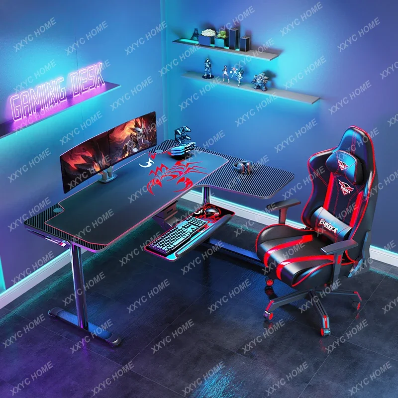 Gaming  and chairs carbon fiber cockpit corner corner household   computer desktop   desk computer table