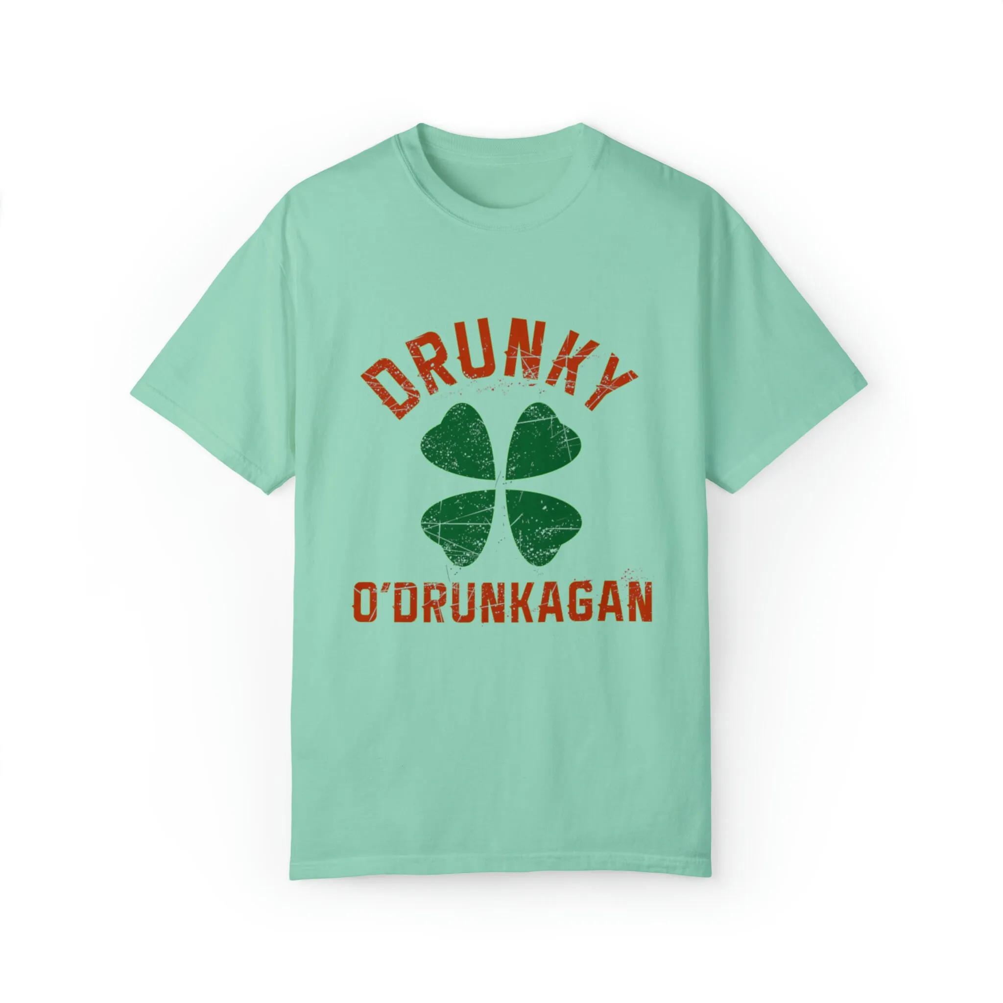 Bold And Edgy Addition To Your Wardrobe 'Drunky O'Drunkagan Grunge' Print T Shirt