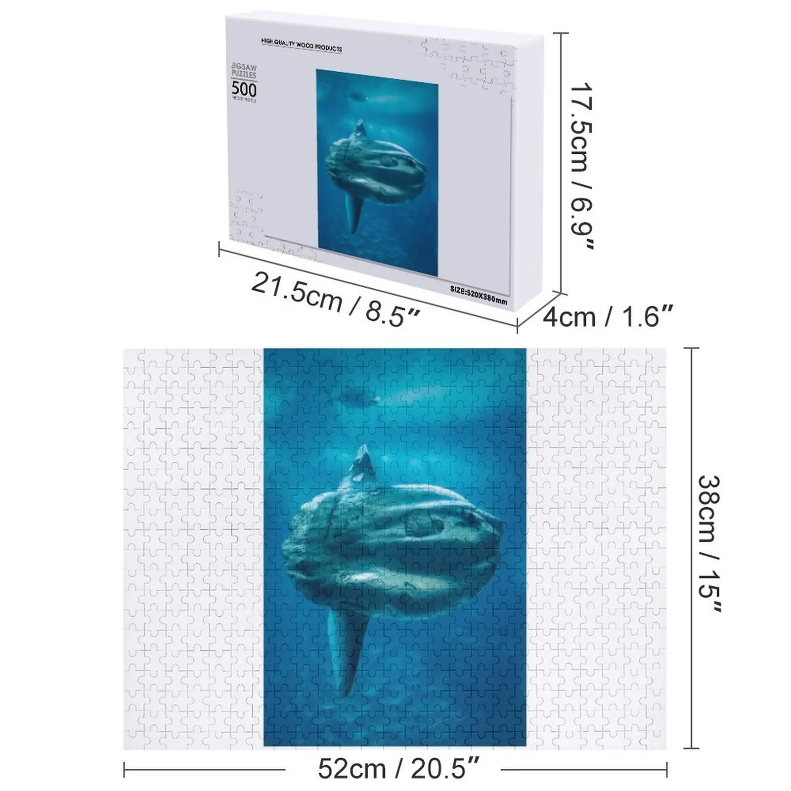 Sunfish, mola mola 직소 퍼즐 게임 어린이 맞춤형 직소 맞춤 선물 맞춤 어린이 선물 퍼즐