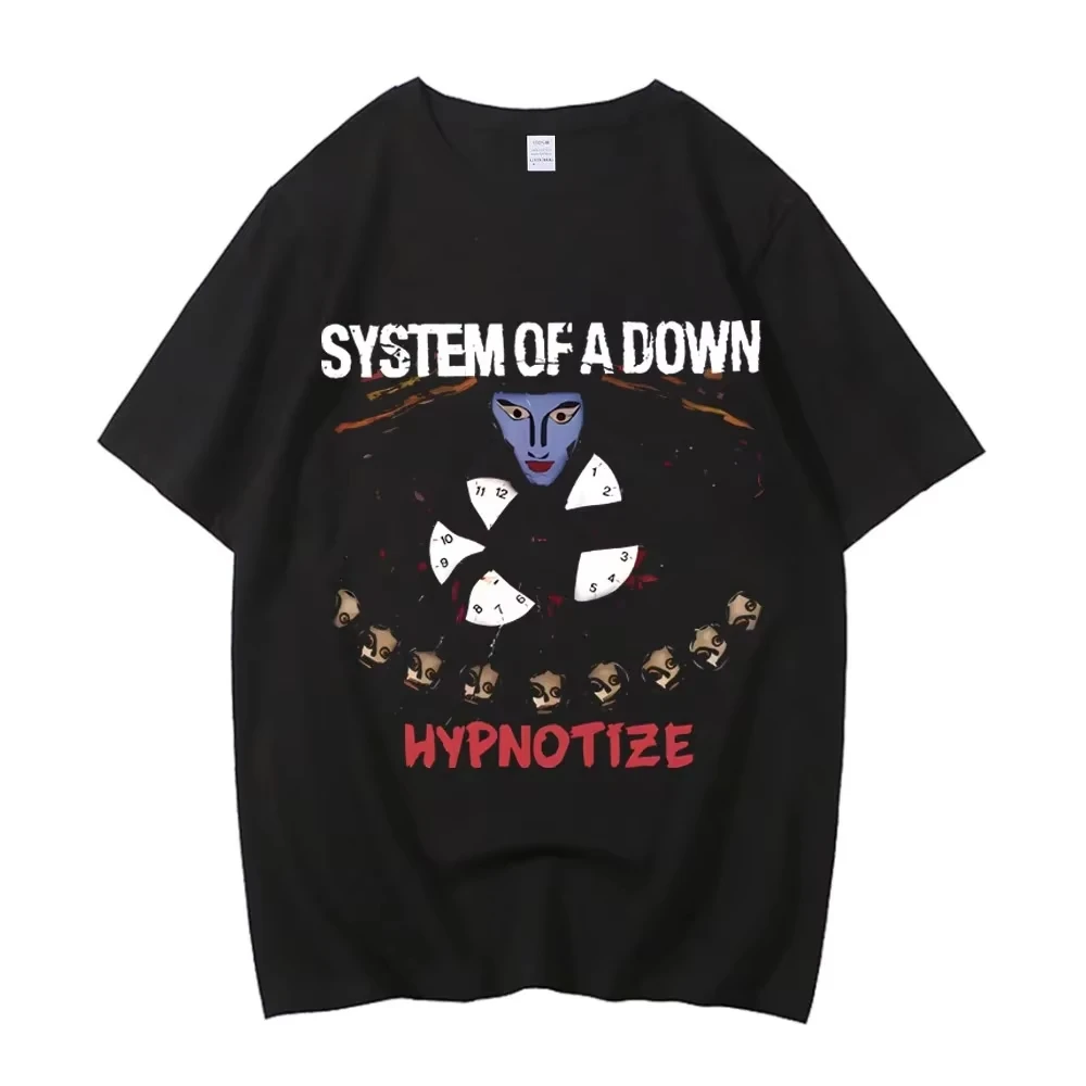 System of A Down Oversized Unisex T-shirt Streetwear Trendy Cotton New Model personality Clothes Y2k Short Sleeves Classic soft