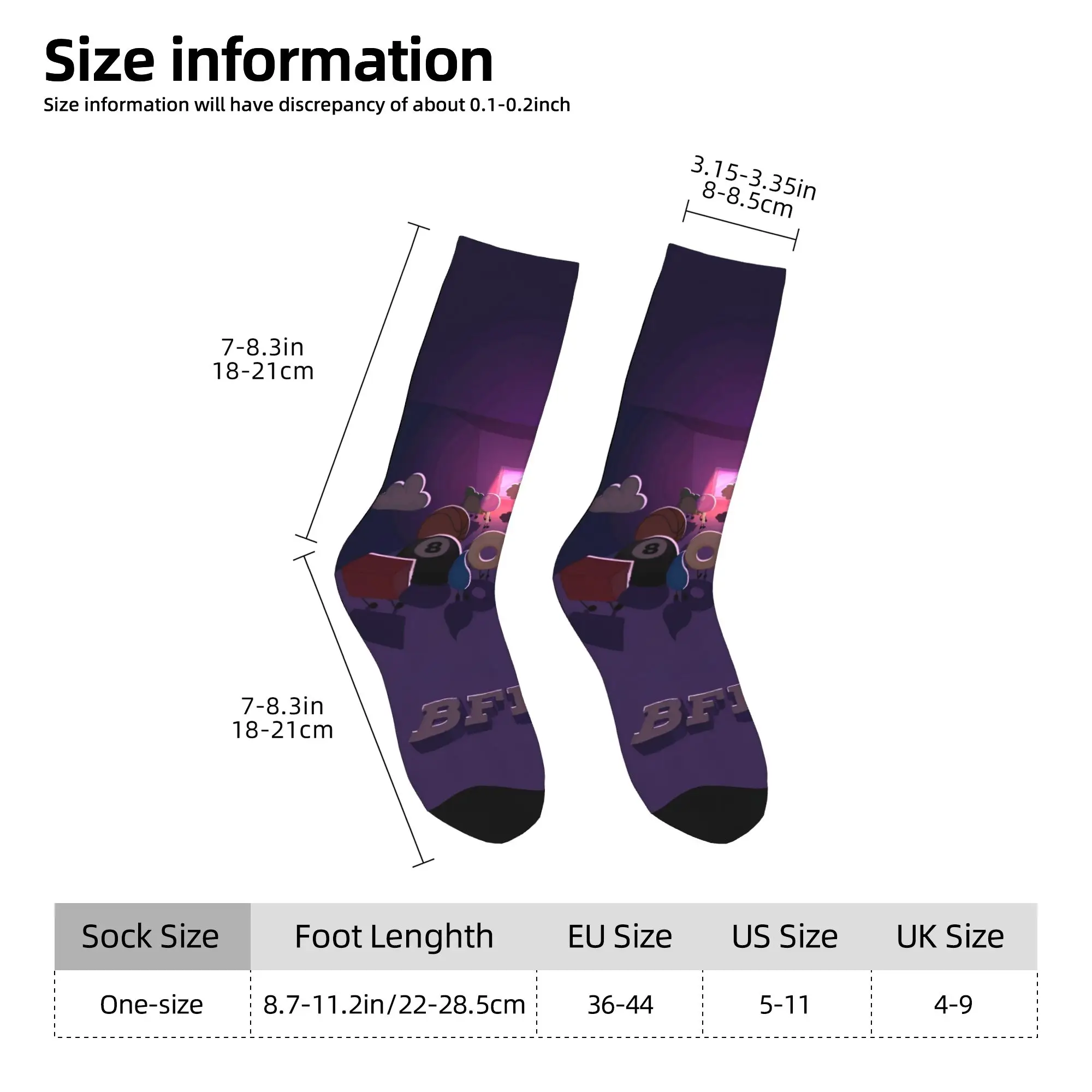 BFDI Inanimate Insanity 全キャラクターストッキングデザインゴシックソックス秋滑り止めソックス男性アウトドアスポーツ品質ソックス