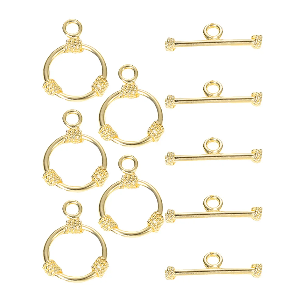 

5Sets Small Bright Color DIY Jewelry Buckles Connector Accessories for Necklace Bracelet Making Toggle Clasps Toggle Clasp